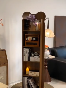 SuperValue Full Length Mirror Rotating Mirror Multi Layer Shelf Open Storage Shelves Entryway Organizer