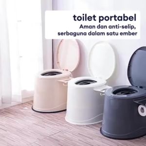 Salvo Kursi Toilet Duduk Mobile Anti Slip Portable Wc Pispot Untuk Lansia Dan Ibu Hamil  Kloset Jongkok Kloset Portabel