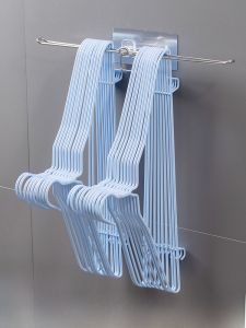 Wall-Mounted Multi-Functional Clothes Drying Rack Space-Saving Plastic Coat Hanger Organizer for Balcony Underutilized Corner Utilizer