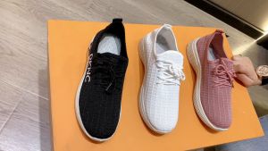 New Korean style womens casual sports shoes running travel rubber shoes