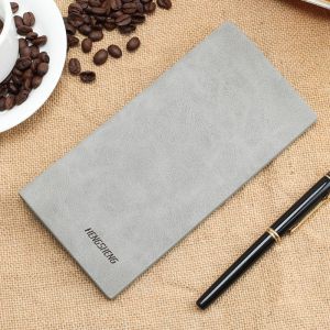 Long Mens Wallet Thin Vintage Frosted Soft Leather Billfold Mens Personalized Fashion Student Ticket Holder Moneybag 2025