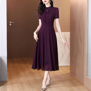 DAIXIANGFEIZI | Chiffon Dress Short Sleeve Petite Style