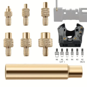 Kit Kuningan Insert Nut untuk Solder Listrik - 7 Pcs Tip Heat Set Multisize