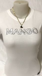 8E M.A.N.G. WOMEN EMBROID T-SHIRT Fabric Fit Top