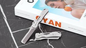 Boundless Voyage Folding Titanium Hair Comb EDC Gear Combs Pocket Comb Hair Styling & Moustache Care Ti9011O