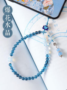 Handcrafted Crystal Pendant Mobile Phone Lanyard Womens Style Fashion Chain Beads Car Key Holder for Apple Huawei