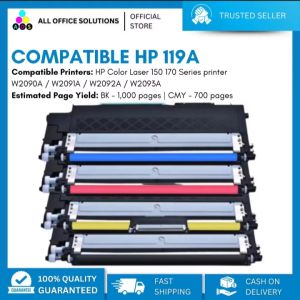 AOS HP 119A Compatible Toner Cartridge for HP Color Laser 150 170 Series printer Toner Cartridge W2090A W2091A W2092A W2093A Compatible Toner Cartridge 119A