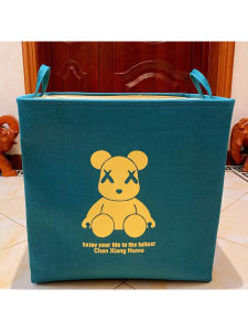 Thickened Large Capacity 100L Cartoon Storage Box Toy Chest Foldable Moisture Proof Home Use Storage Bin Organizer Bucket