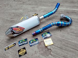 KNALPOT GP7 CRF KNALPOT GP7 KLX KNALPOT GP7 DTRACKER KNALPOT GP7 WR KNALPOT GP7 TIGER TRAIL KNALPOT GP7 SCORPIO TRAIL KNALPOT GP7 FULL SYSTEM FULL STAINLESS BLUE CHROME