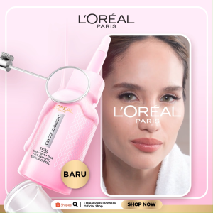 [BARU!] LOreal Paris Glycolic-Bright Exfoliant Peel l Peeling Solution Hasil Seperti Peeling Profesional Di Rumah Menyamarkan Noda Hitam Bekas Jerawat Acne dalam 1X Pakai Mencerahkan Seketika Pori-Porti Tampak Mengecil Eksfoliasi Membersihkan Kulit Mati