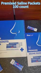 FireAnt Saline Packets Sinus Rinse 70 Premixed Neti Pot Salt Packets for Nasal Rinse All Natural Pharmaceutical Grade and PH Balanced - 70 Count