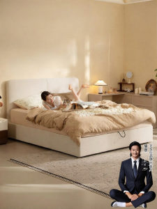 Storage Double Fabric Bed for Small Rooms