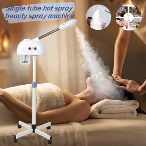 LCD Ozone Facial Steamer Professional for Clean Skin Skin Care Use at Home Beauty Salon Spa with Hot Mist Timer Function Adjustable Height Rolling Wheels