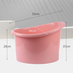 Baby Bathtub round Childrens Bath Bucket Baby Can Sit Bath Bucket Thickened Bath Barrel Plastic Baby Bath Tub
