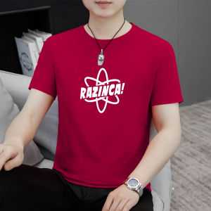 Áo Thun Nam Cổ Tròn in Chữ Mùa Hè Mỏng Tay Ngắn Phong Cách Hàn Quốc Ôm Vừa Vặn Thoáng Khí in Họa Tiết Thời Trang Thường Ngày