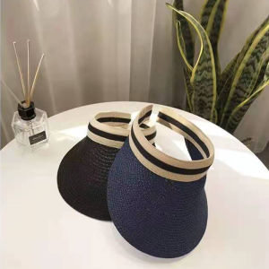Korean Straw Hat Summer Hats Sun Visor Empty Top Sun Hat Outdoor Beach Cap Straw Hat