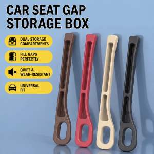 Car Seat Gap Storage Box with Dual Compartments Fits Gaps Quiet & Wear-Resistant Universal Fit