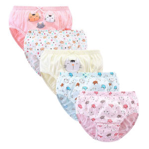 5 Gói/Phim Hoạt Hình Quần Lót Cotton Trẻ Em Quần Lót Bé Gái Quần Lót Tam Giác Thoáng Khí Quần Lót Trẻ Em Thoải Mái Cho Trẻ Mới Biết Đi