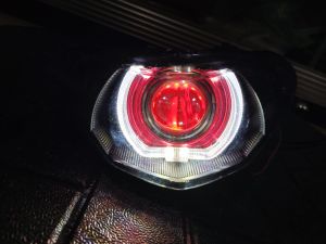 LAMPU DEPAN MIO SMILE MIO 2008 MODIF DAYEMEKE BILLED LASER