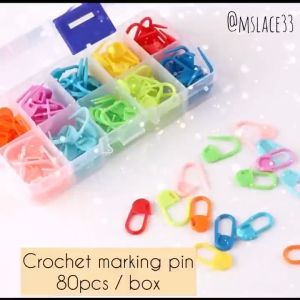 Crochet Marking Pin Stitch Marker Needle Tool Knitting DIY Kit 80pcs / Colorful Calabash Bulb Gourd Shape Tag Craft