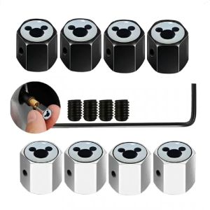 จุกปิดลมยาง ฝาปิดจุกลม ยางรถยนต์ 4 pcs ใช้ได้กับรถทุกรุ่น สต็อกในไทย รุ่น MKB สต็อกในไทยพร้อมส่ง