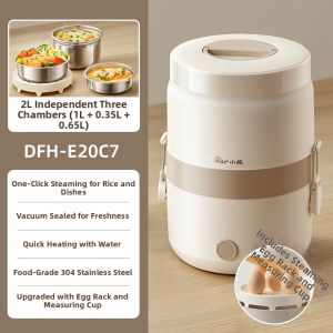 [China Plug Adapter Needed] Bear | Electric Rice Cooking Thermos Food Box 2L