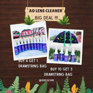 New! ลดแรง ของแถมเพียบ น้ำยาเช็ดเลนส์ น้ำยาเช็ดแว่น น้ำยา AO แท้100% แถมถุงหูรูด คละลาย ลายน่ารัก