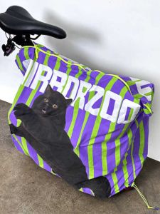 Mirror Zoo Original Design Small Cloth Brompton Foldable Bicycle Cover Environmental-Friendly Fabric Cat Subway