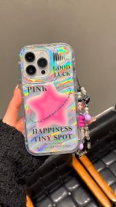 Casing Ponsel Gelang Laser untuk iPhone 15, 12, 11, 13, 14 Pro Max, 6S, 7, 8 Plus, SE 2020, XS Max, XR Dengan Gelang