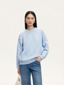 Vero Moda | Texture Feel Stereoscopic Stripe Jacquard Knitted Sweater