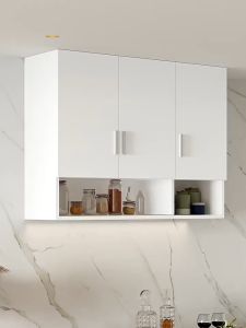 KE ตู้เก็บของติดผนัง  ตู้ติดผนังห้องน้ำ ไม่ต้องเจาะรูตู้ ทนทานและทนทาน  ทำจากไม้ตู้เก็บของ หลากหลายสไตล์ กันน้ำ cupboard