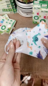 Xả kho 50c Khẩu trang cho bé 5d An Tâm 3D Khánh An Hộp 10 cái nhiều size nhiều họa tiết dây đeo co giãn cho bé từ 6 tháng - 8 tuổi