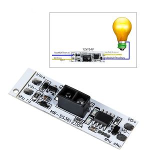 สวิตช์อัจฉริยะโมดูลเซ็นเซอร์ตรวจจับความเคลื่อนไหวเซ็นเซอร์ 12V 24V 3A สูงสุด 36W สวิตช์ไฟพลังงาน