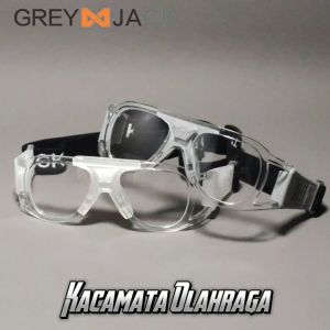 Grey Jack Frame Kacamata Sport Kokoh Adjustable Olahraga Sepak bola/Volly/Tenis/Basket Bisa Minus 073