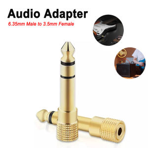Headphone Audio Adapter 6.35mm Male to 3.5mm Female AUX Cable Adapter for Audio Guitar Amplifier
