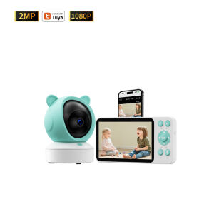 Danmini 2.4G Baby Monitor PTZ Mobile Tuya App Remote Control 5 HD Display 1080P Camera Two-way Intercom Night Vision Babyphone