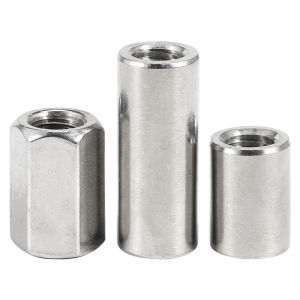 POWER&STRONG | Stainless Steel Long Cylindrical Joint Nut Hex Nut Screw Connector