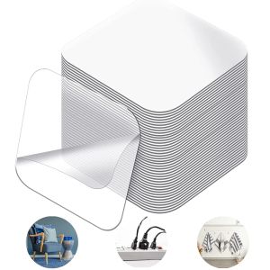 10PC Băng Keo Hai Mặt Vuông Siêu Dính Chịu Lực Cao Có Thể Giặt Được Chống Thấm Nước Có Thể Tháo Rời Không Có Dấu Vết Miếng Dán Miếng Lót Cho Chế Biến Gỗ