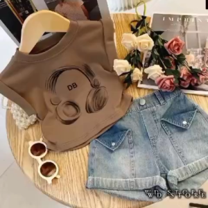 SETELAN BAJU ANAK PEREMPUAN PAKAIAN ANAK PEREMPUAN USIA 1-5TAHUN SETELAN BAJU ANAK PEREMPUAN TERMURAH MOTIF SABLON EARPONE