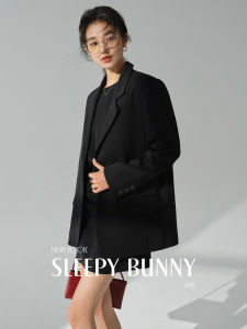 Elegant Professional Casual Black Slit Suit