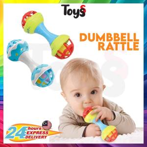 🔥Toyss Dumbbell Infant Toys Rattles for Baby Mainan Bayi Baby Toys Mainan Baby Newborn Mainan Baby 3 Bulan Lembut 咬牙胶手抓球
