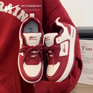 Warrior | Thick Sole Fleece-Lined White Casual Sneakers