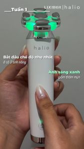 Máy Nâng Cơ Giảm Mỡ Mặt & Trẻ Hoá Da kết hợp Ánh Sáng Sinh Học Halio RevitaWave Skin Rejuvenator - Hàng Chính Hãng