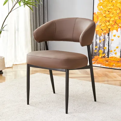 Nordic Iron and Fabric Dining Chair Modern Luxury Design Home Hotel