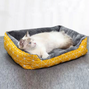 Striped Puppy Nest Simple and Soft Pet Bed Warm and Stylish Lines Sleeping Bag for Large and Medium Cats and Dogs