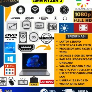 LAPTOP MERK LENOVO V15 G4 AMN RYZEN 3