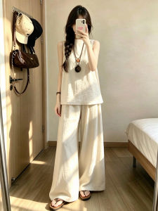 Ge·an·fei | OOTD Fashionable Sleeveless Top and Wide Leg Pants Set