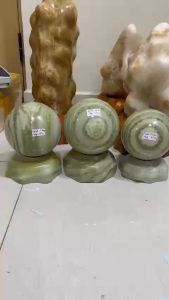 [HCM]Quả cầu đá ngọc serpentine tự nhiên đường kính 12 cm nặng 3.5 kg màu xanh lá cho người mệnh Hỏa và Mộc