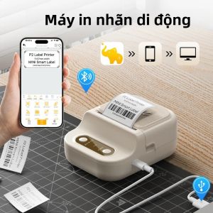 Máy In Nhiệt Mini Di Động 12-57mm Máy In Nhãn Dán Bluetooth Không Mực Tự Dính Dùng Cho Gia Đình