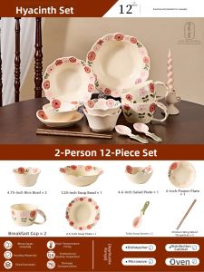 Hand-painted Underglaze Color Ceramic Tableware Set